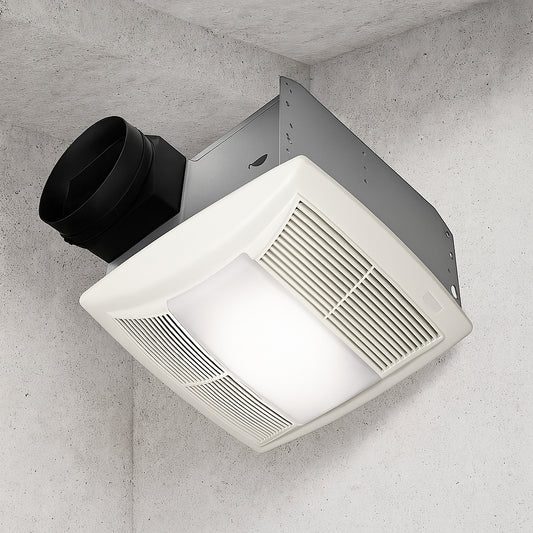 QT Series 130 CFM Ceiling Bathroom Exhaust Fan with LED Light and Night Light, ENERGY STAR