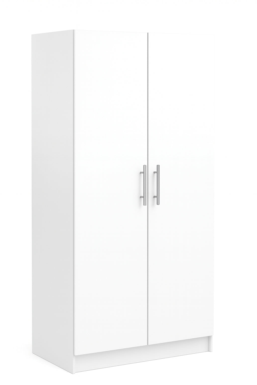 Prepac Elite 32 in. W x 65 in. H x 24.5 in. D 2-Shelf Engineered Wood Freestanding Cabinet Wardrobe Cabinet in White