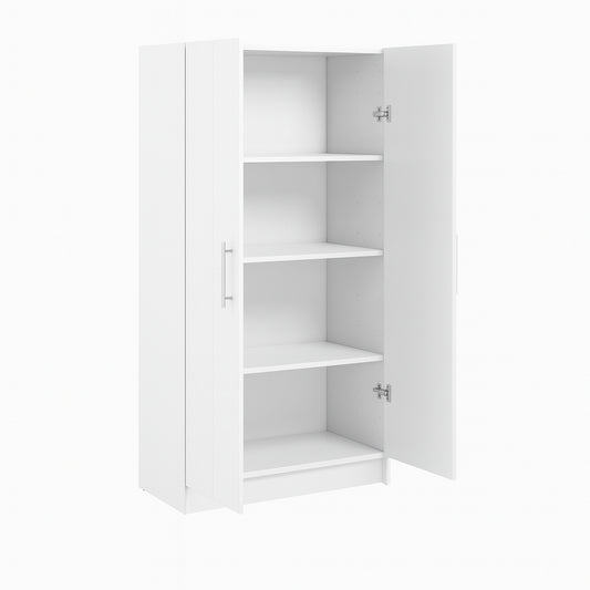 Prepac Wood Freestanding Garage Cabinet in White (32 in. W x 65 in. H x 16 in. D)