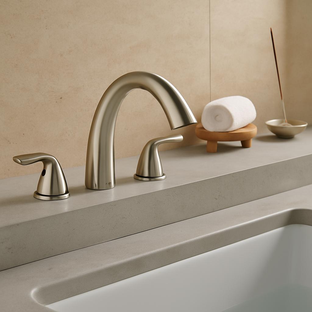 Delta Classic 2-Handle Deck-Mount Roman Tub Faucet Trim Kit Only in Stainless (Valve Not Included)