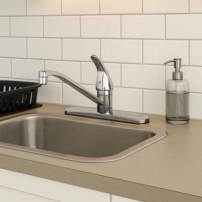 EZ FLO Prestige Collection Single Handle Standard Kitchen Faucet in Chrome 10072lf/205158883 91712428800 EZ FLO