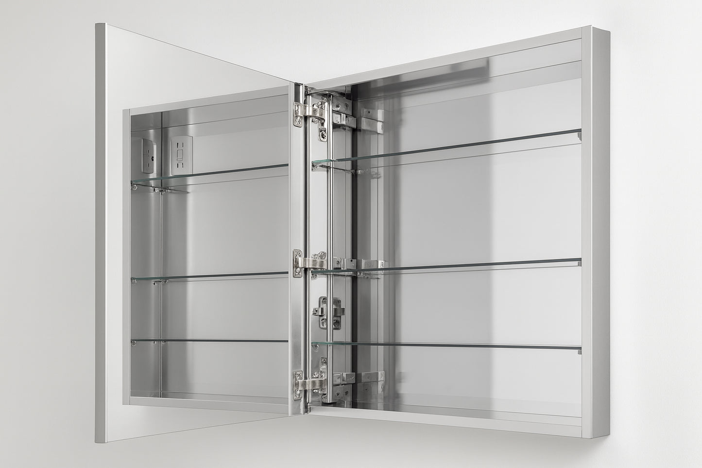 Glacier Bay 24 in. W x 30 in. H Rectangular Medicine Cabinet with Mirror