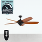 Home Decorators Collection Altura 56 in. Indoor Oil-Rubbed Bronze Ceiling Fan with Downrod, Remote and Reversible Motor; Light Kit Adaptable