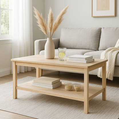 International Concepts Portman 36 in Unfinished Medium Rectangle Wood Coffee Table OT 44/204737232 727506670642 International Concepts