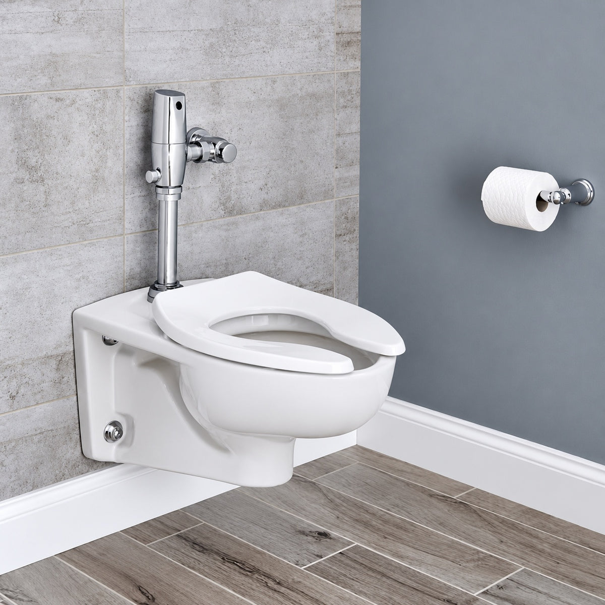 American Standard Afwall FloWise 1 25 to 1 6 GPF Elongated Top Spud Toilet Bowl Only in White 2296019EC 020