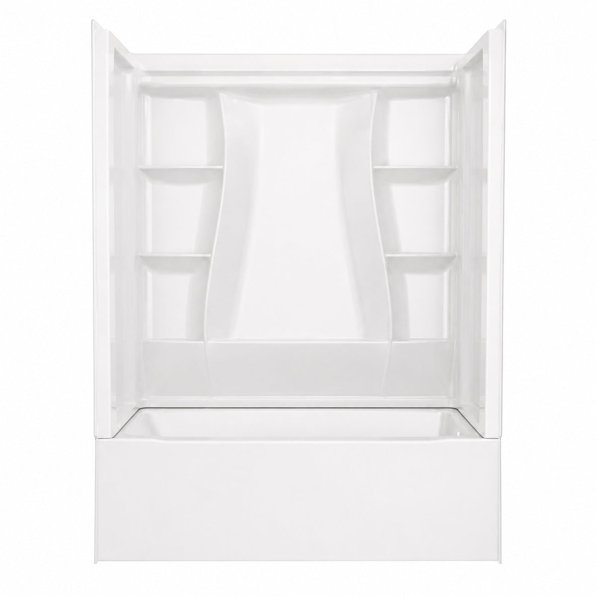 Delta Classic 500 60 in x 32 in Alcove Right Drain Deep Soaking Bathtub and Shower Combo in High Gloss White BVS2 C522 WH