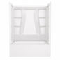 Delta Classic 500 60 in x 32 in Alcove Right Drain Deep Soaking Bathtub and Shower Combo in High Gloss White BVS2 C522 WH