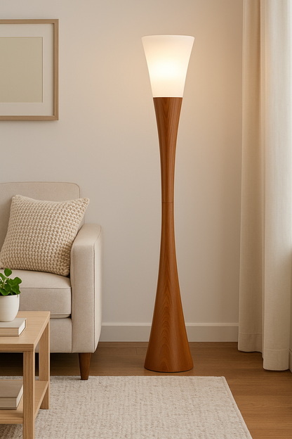 Adesso Espresso 68 in. Walnut Floor Lantern
