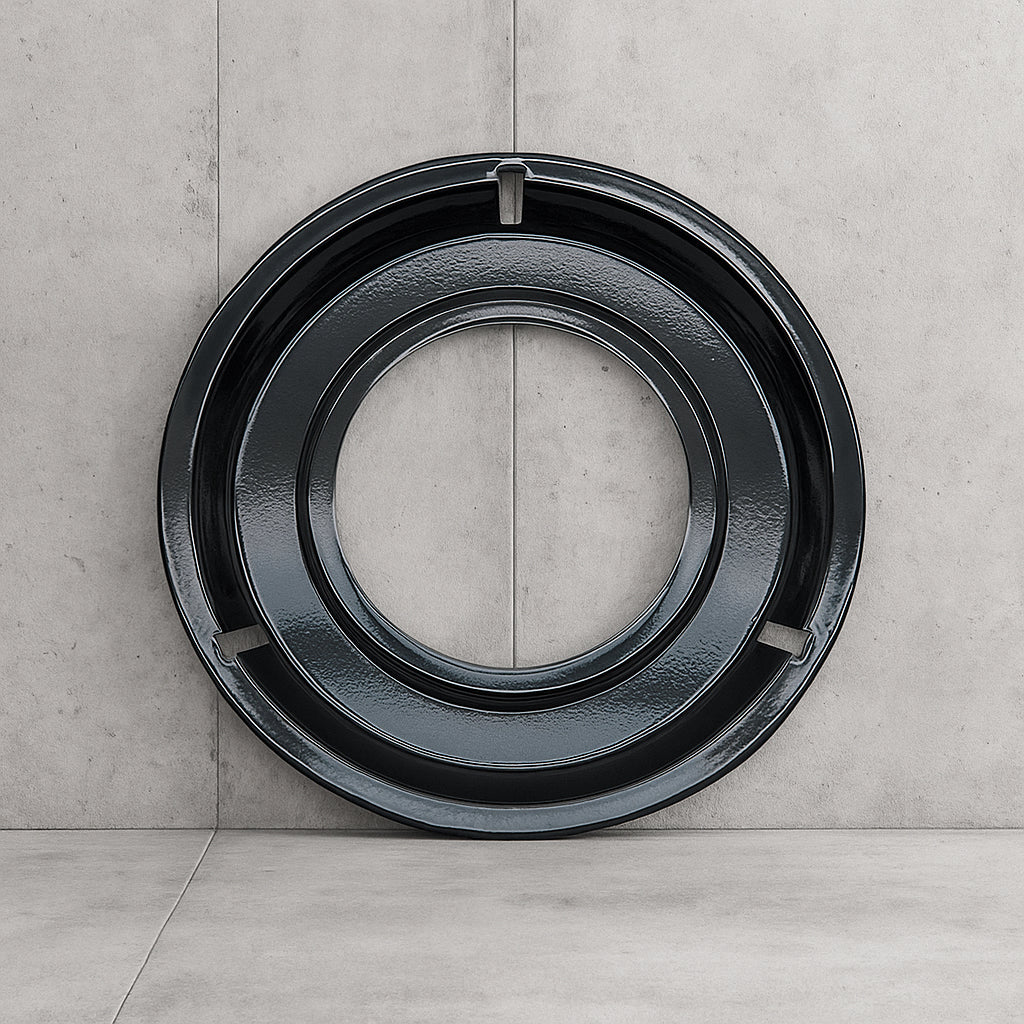 8.25 in. Drip Pan in Porcelain/Black