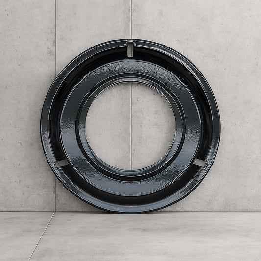 8.25 in. Drip Pan in Porcelain/Black