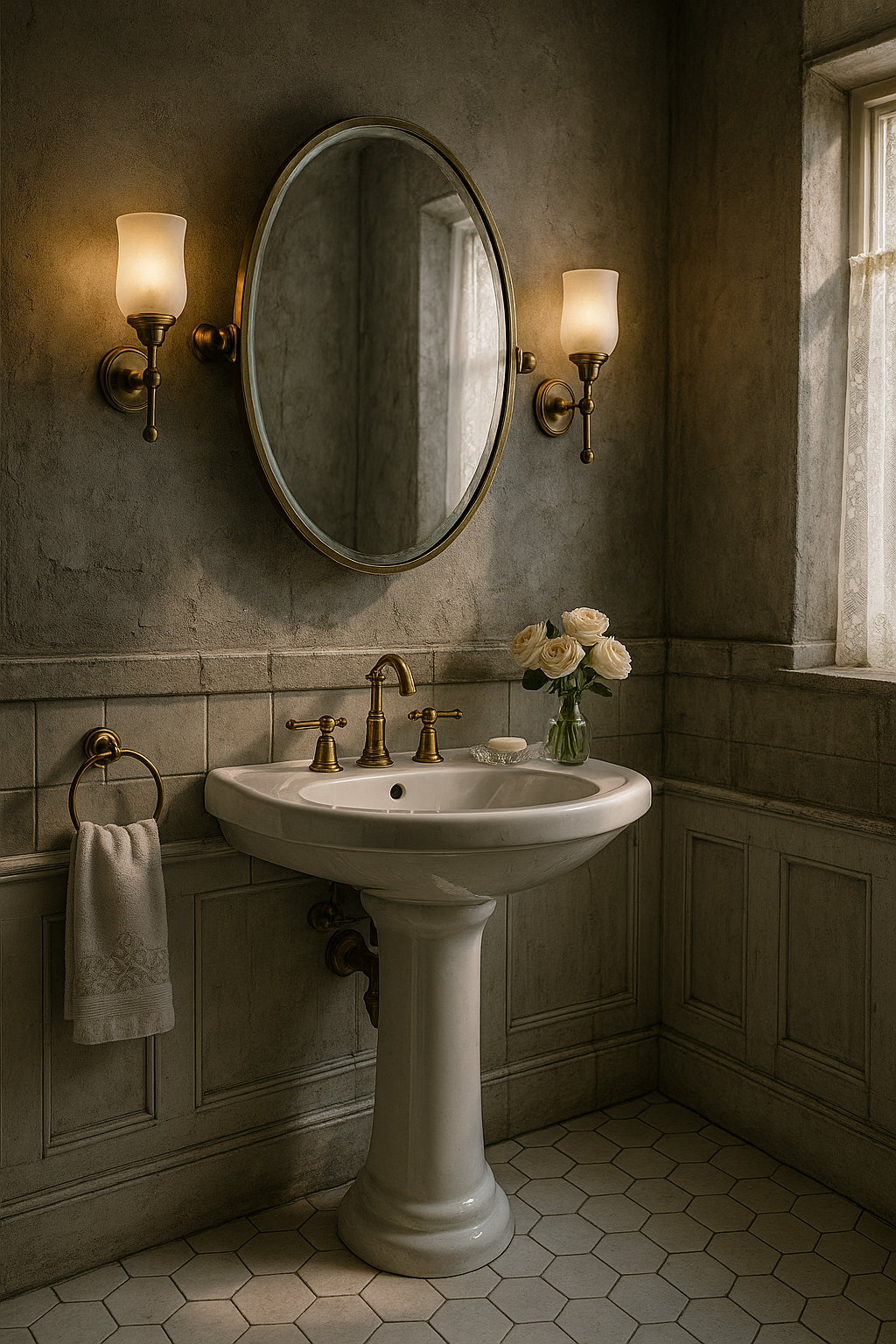 Glacier Bay Estates 24 in Oval Mirror in Heritage Bronze 20720 4596H/100650804 6925699911496 Glacier Bay