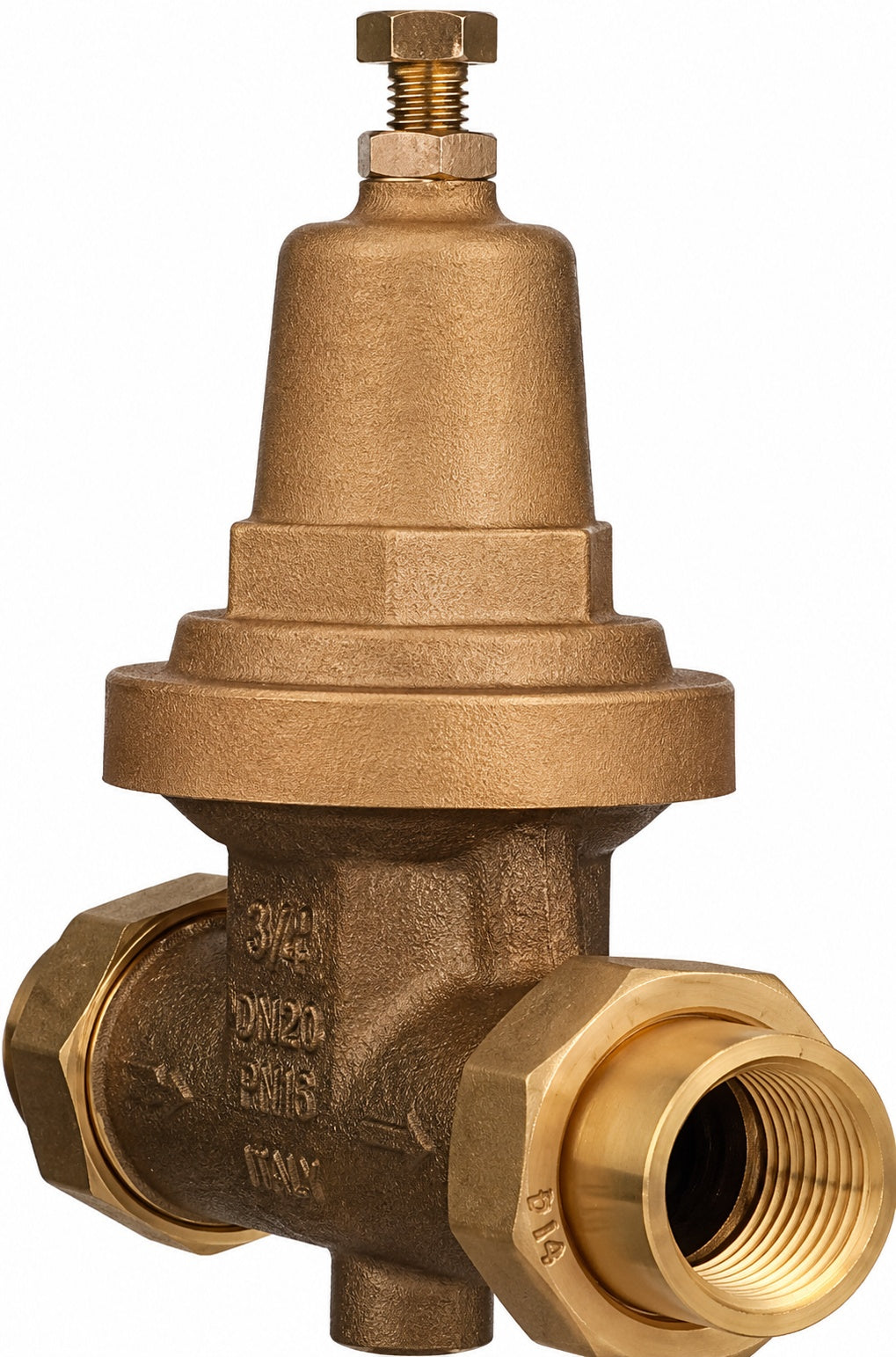Wilkins 3 4 in 70XL Pressure Reducing Valve with Double Union FNPT Connection and FC Cop Sweat Union Connection