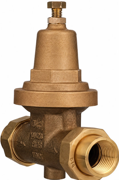 Wilkins 3 4 in 70XL Pressure Reducing Valve with Double Union FNPT Connection and FC Cop Sweat Union Connection