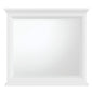 Naples 36 in. W x 32 in. H Rectangular Wood Framed Wall Bathroom Vanity Mirror in White