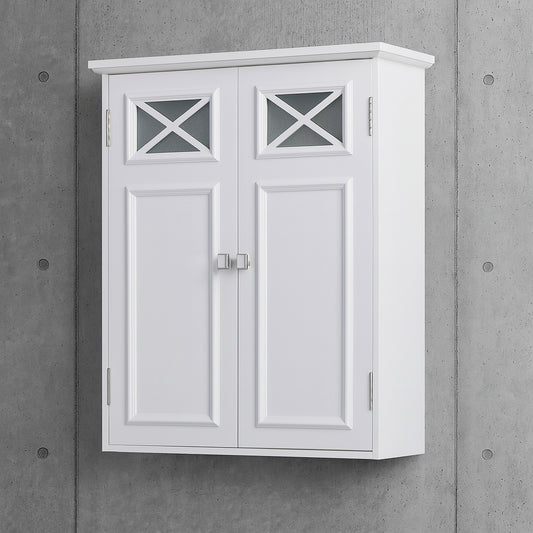 Johnston Assembled 24 x 20 x 7 in. Surface Mount Wall Cabinet in White