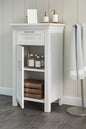 RiverRidge Home Somerset 16 in. W x 30 in. H x 12 in. D White Linen Cabinet with Bathroom and Laundry Storage, Drawer and Shelf