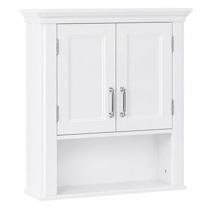 RiverRidge Home Somerset 22 88 in W x 24 38 in H x 7 88 in D 2 Door Bathroom Laundry Wall Mount Storage Medicine Cabinet in White 06 039