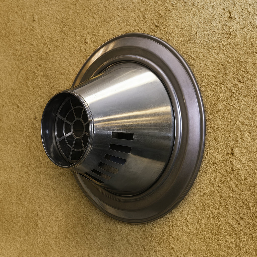 Rheem 3 in. x 5 in. Stainless Steel Concentric Low Profile Termination Vent for Tankless Water Heaters