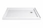DreamLine SlimLine 60 in x 36 in Double Threshold Shower Pan Base in White with Right Hand Drain