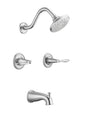 Oakmont 2 Handle 1 Spray Tub and Shower Faucet in Satin Nickel Valve Included 523480