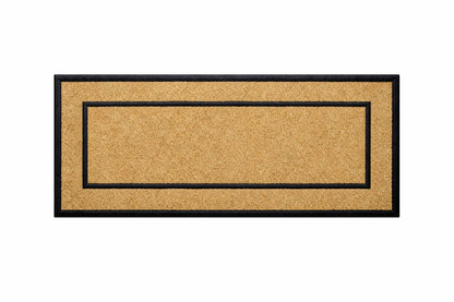 Nedia Home DirtBuster Single Picture Frame Black 24 in x 57 in Coir with Rubber Border Door Mat