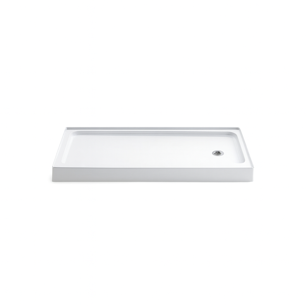 Swan Veritek 30 in. x 60 in. Single Threshold Right Drain Barrier Free Shower Pan in White