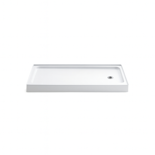 Swan Veritek 30 in. x 60 in. Single Threshold Right Drain Barrier Free Shower Pan in White