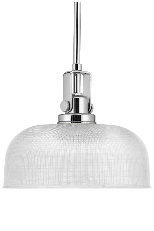 Progress Lighting Archie Collection 1 Light Chrome Pendant with Clear Prismatic Glass P5026 15