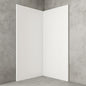 36 in. x 72 in. 2-piece Easy Up Adhesive Shower Wall Panels in White - Swanstone