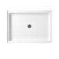 Swan 34 in x 42 in Solid Surface Single Threshold Center Drain Shower Pan in White
