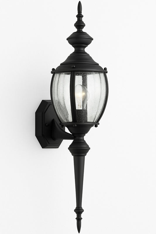 Progress Lighting Roman Coach Collection 1 Light Textured Black Clear Seeded Glass Traditional Outdoor Medium Wall Lantern Light P5767 31/203910059 785247172115 Progress Lighting