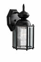 Progress Lighting BrassGUARD Lantern Collection 1 Light Matte Black Clear Beveled Glass Traditional Outdoor Wall Lantern Light