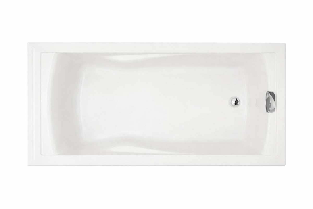 American Standard Evolution 72 in x 36 in Acrylic Soaking Bathtub with Reversible Drain in White