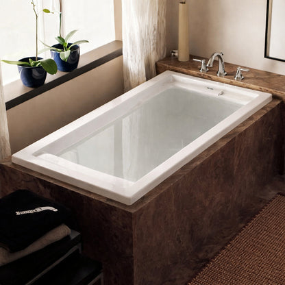 American Standard Evolution 72 in x 36 in Acrylic Soaking Bathtub with Reversible Drain in White