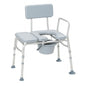 Drive Medical Padded Seat Transfer Bench with Commode Opening
