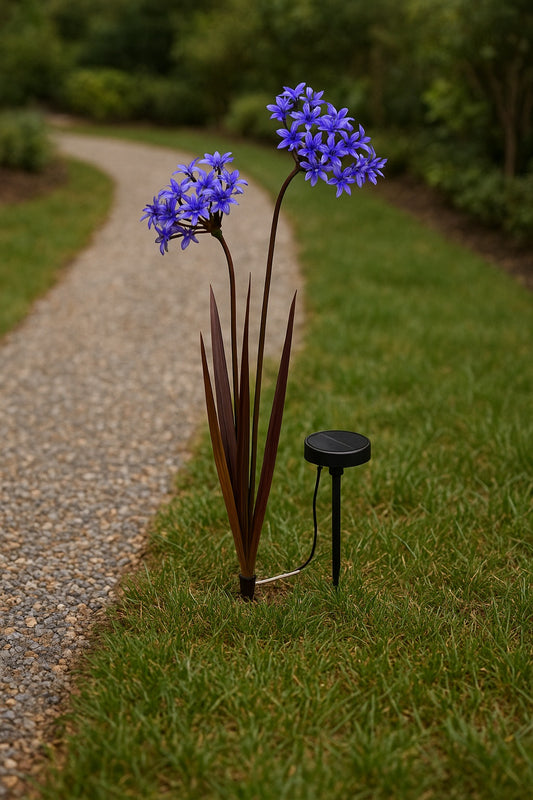 Trendscape Solar LED Twin Head Agapanthus Decor Pathway Light