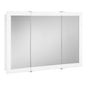 Croydex 48 in. W x 30 in. H x 5-1/4 in. D Frameless Tri-View Surface-Mount Medicine Cabinet with Easy Hang System in White