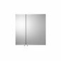 Croydex 24 in W x 24 in H x 5 in D Frameless Bi View Surface Mount Medicine Cabinet with Easy Hang System in White