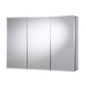 Croydex 36 in. W x 26 in. H x 5-1/4 in. D Frameless Aluminum Recessed or Surface-Mount Medicine Cabinet with Easy Hang System