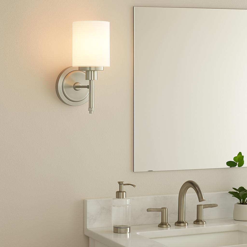 Design House Aubrey 1 Light Satin Nickel Indoor Wall Mount 556183/205706574 44321556181 Design House