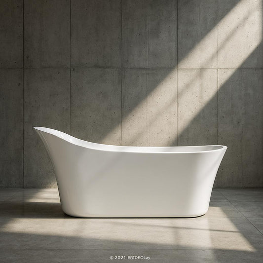 Aiden 70 in. Acrylic Freestanding Soaking Bathtub in White