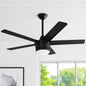 Home Decorators Collection Merwry 52 in. Integrated LED Indoor Matte Black Ceiling Fan with Light Kit and Remote Control