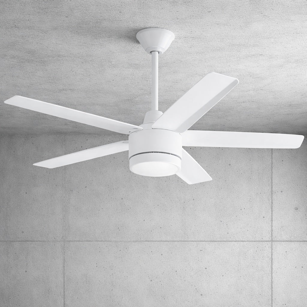 Home Decorators Collection Merwry 52 in Integrated LED Indoor White Ceiling Fan with Light Kit and Remote Control