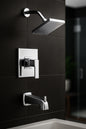 Modern Single-Handle 1-Spray Tub and Shower Faucet 1.8 GPM in Chrome (Valve Included)
