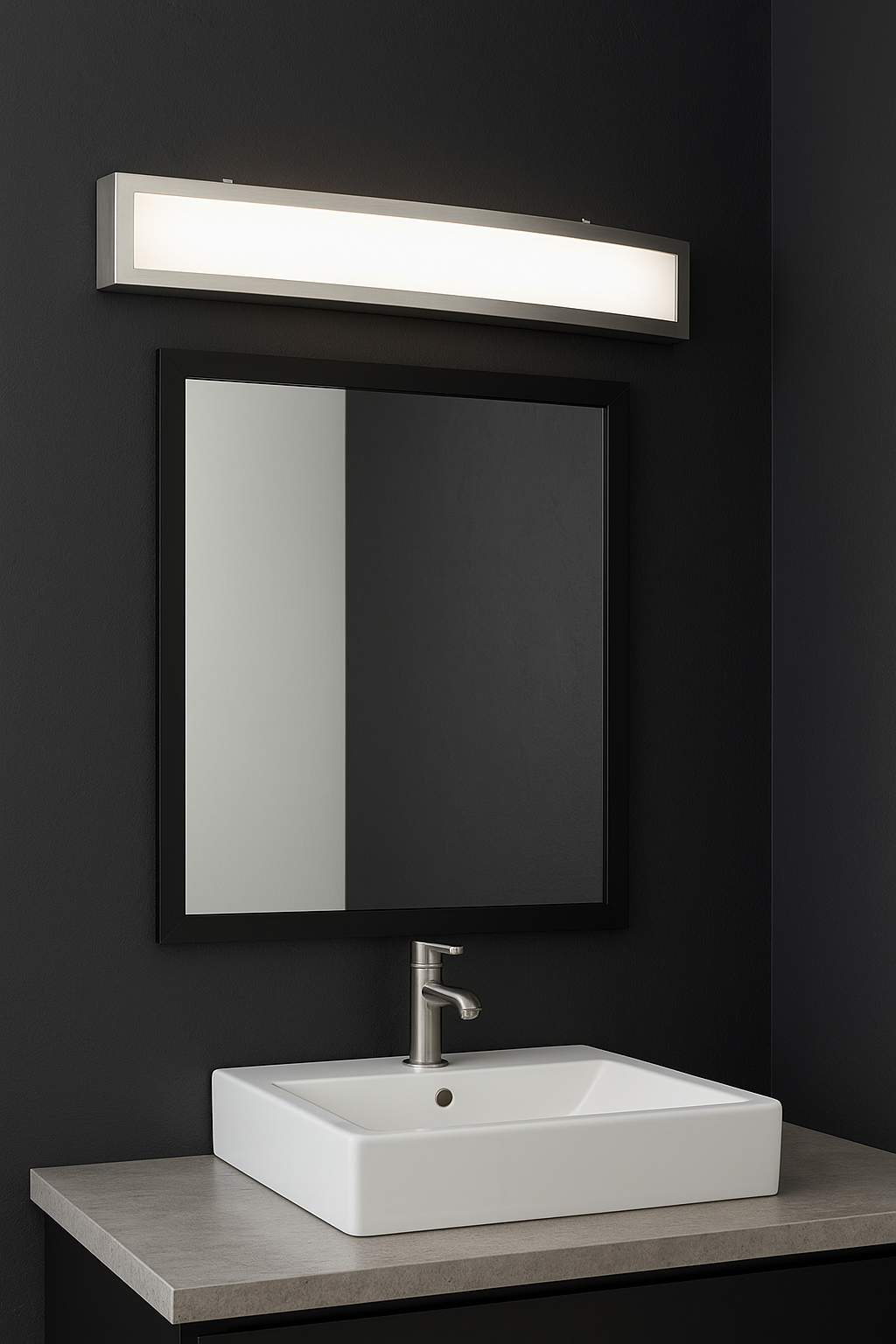 Hampton Bay Woodbury 24 5 in Brushed Nickel Linear LED Vanity Light Bar IQP1381L 4/314528221 6940500320991 Hampton Bay