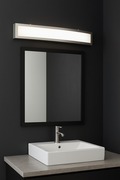 Hampton Bay Woodbury 24 5 in Brushed Nickel Linear LED Vanity Light Bar IQP1381L 4/314528221 6940500320991 Hampton Bay