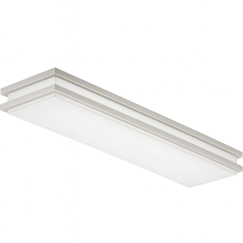 Lithonia Lighting Brushed Nickel Linear Saturn LED Flush Mount