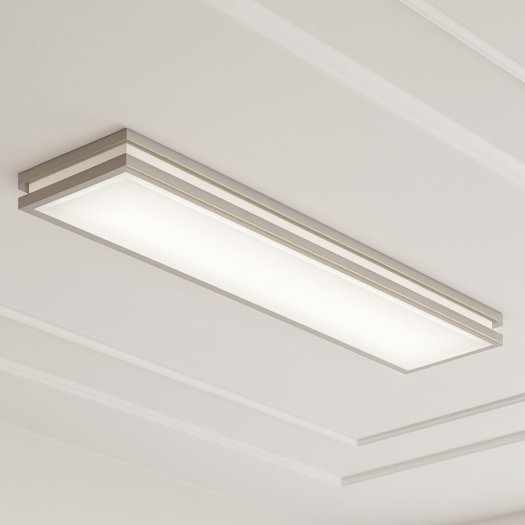 Lithonia Lighting Brushed Nickel Linear Saturn LED Flush Mount
