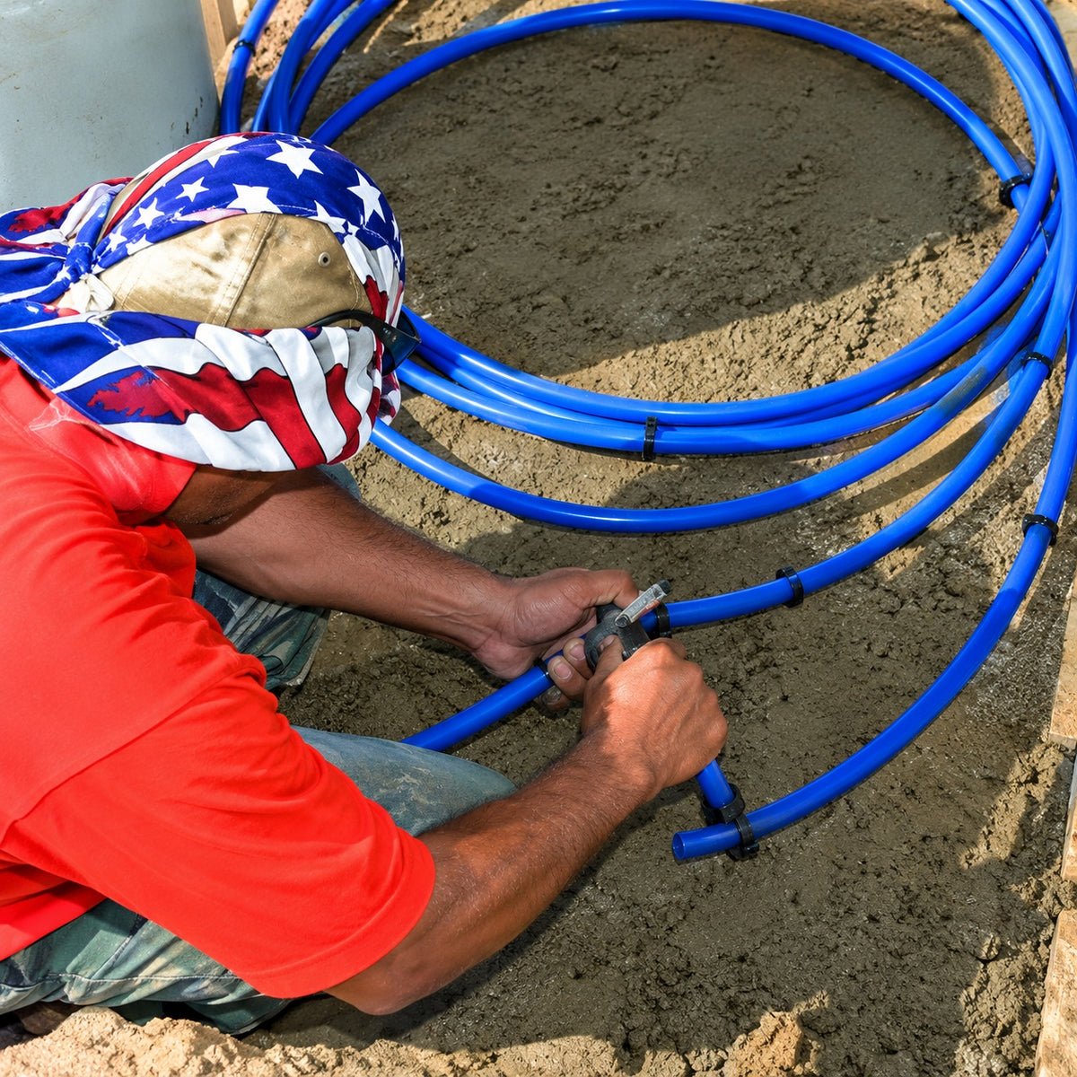 Advanced Drainage Systems 1 in x 100 ft CTS 250 PSI NSF Poly Pipe in Blue X4 1250100