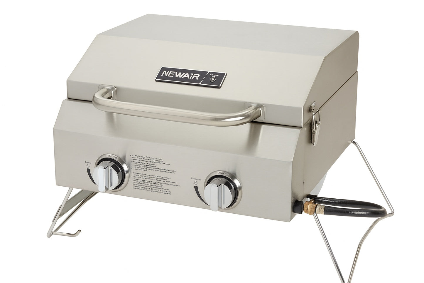 Nexgrill 2-Burner Portable Propane Gas Table Top Grill in Stainless Steel